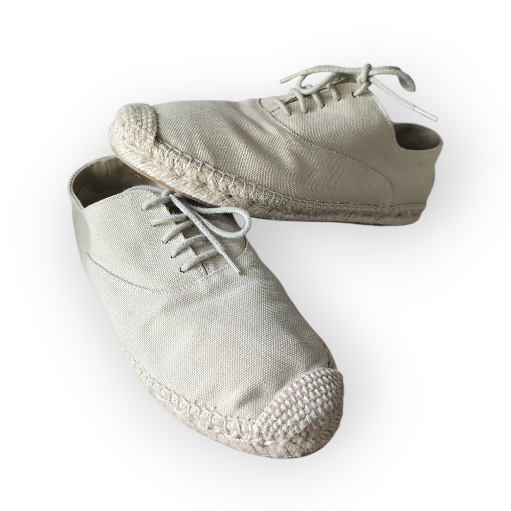 Polo Ralph Lauren Canvas Lace-up  Espadrille Tan NWOT.